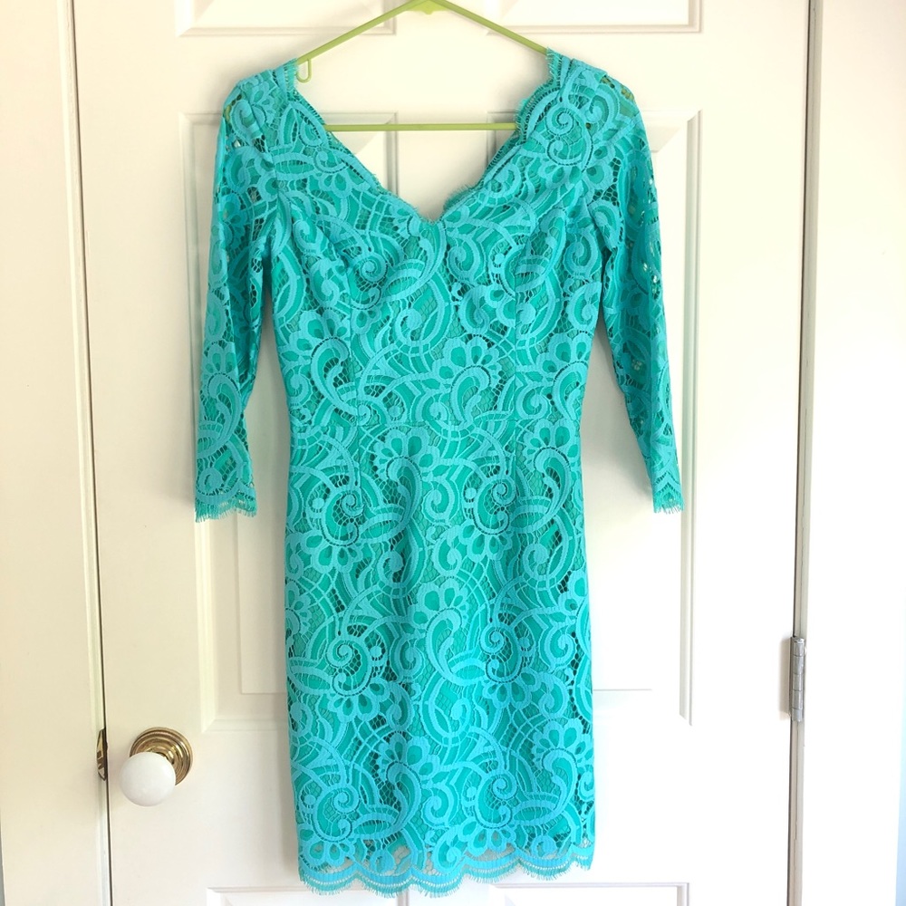 Turquoise Lace Lilly Pulitzer Dress